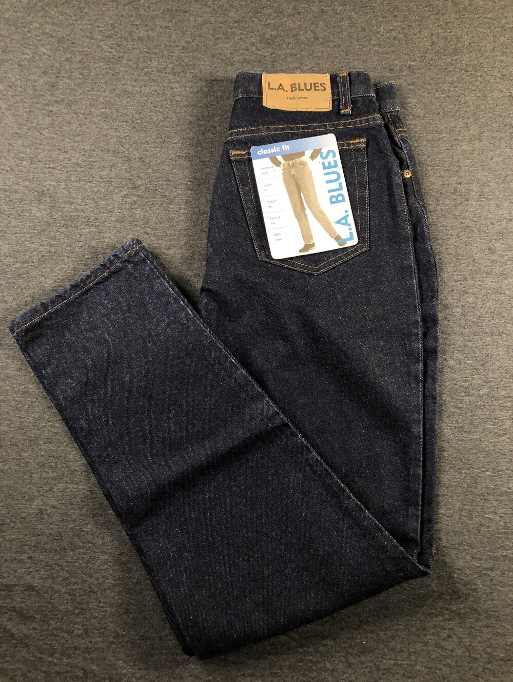 Vintage 90'sL.A. Blues Women's Relaxed Dark Blue Jeans Size 10 NWOT